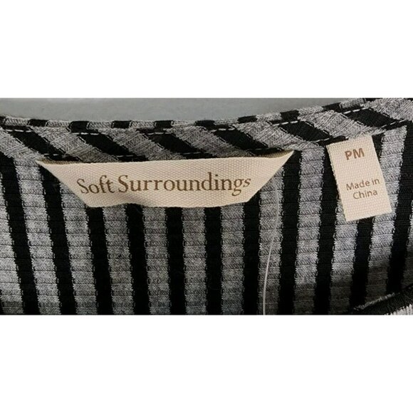 NWT Soft Surroundings Ryley Slimming Slant Stripes Maxi Dress Sz PM - Picture 3 of 6